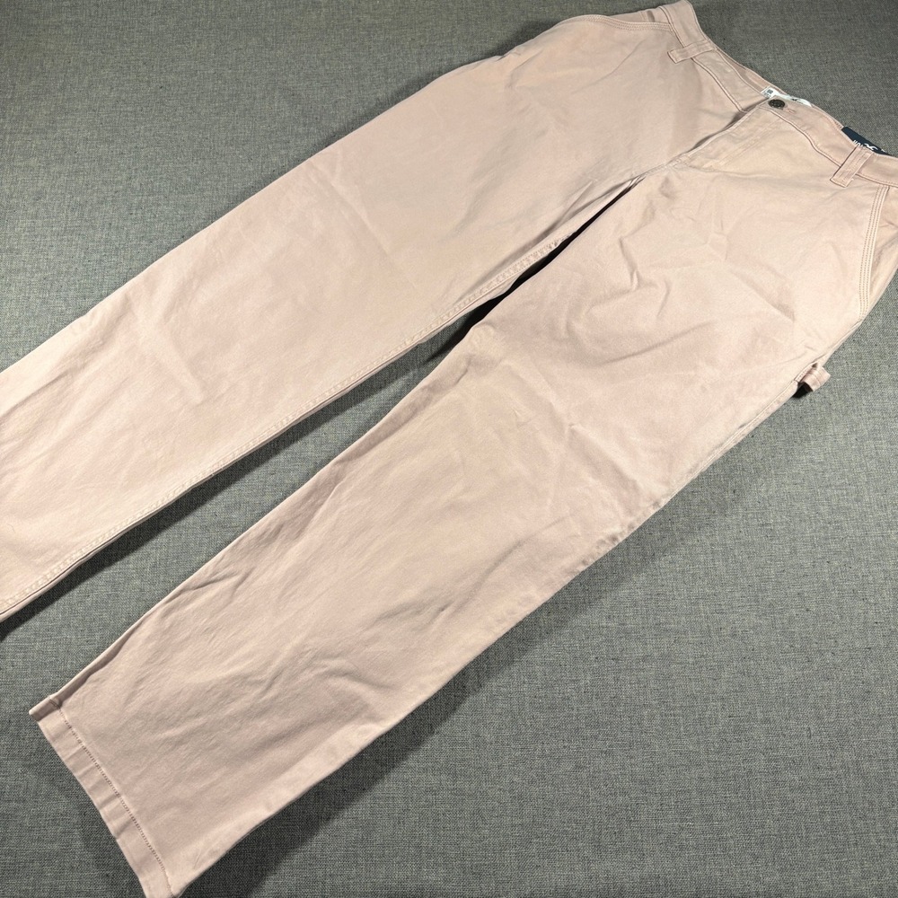 Hollister Utility Dad Pants Women 9R Pink High Rise Carpenter Straight Leg NWT